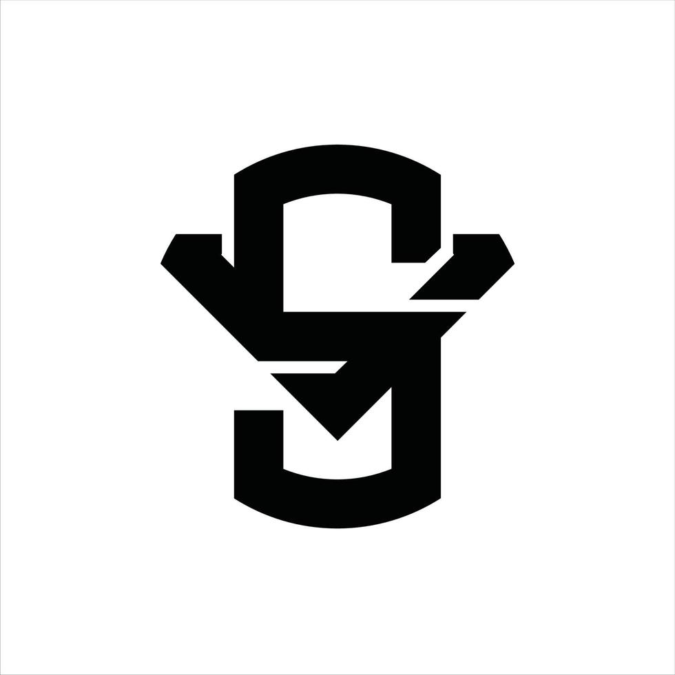 sv logo monogram ontwerp sjabloon vector