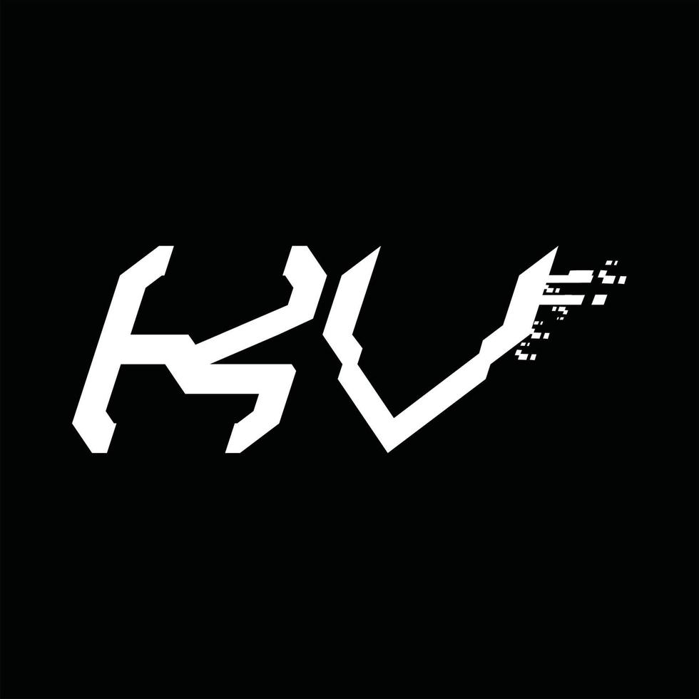 kv logo monogram abstract snelheid technologie ontwerp sjabloon vector