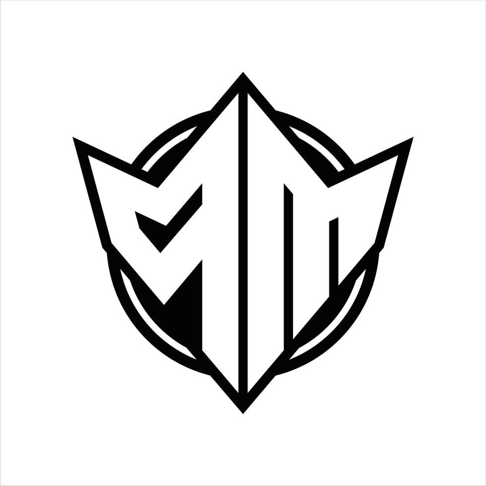 p.m logo monogram ontwerp sjabloon vector