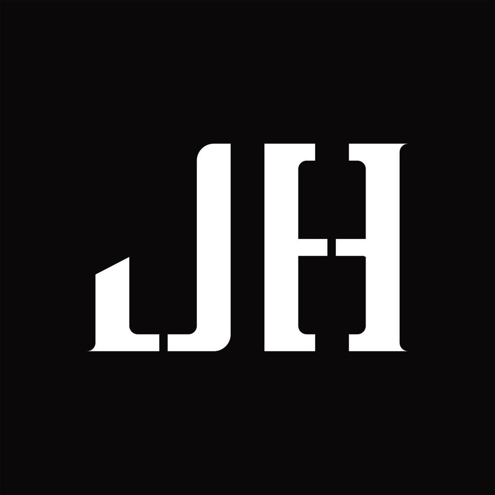 jh logo monogram met midden- plak ontwerp sjabloon vector