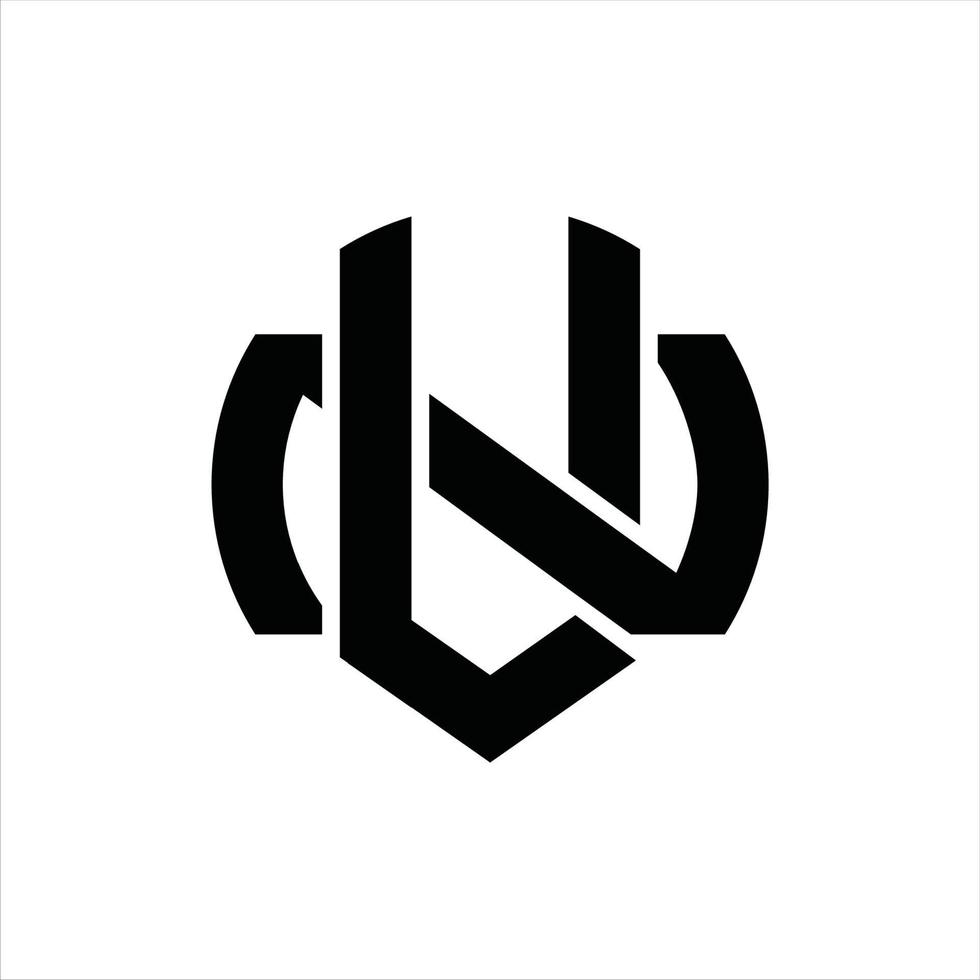vn logo monogram ontwerp sjabloon vector