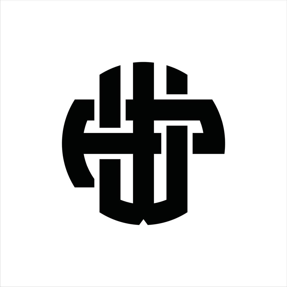 wp logo monogram ontwerp sjabloon vector