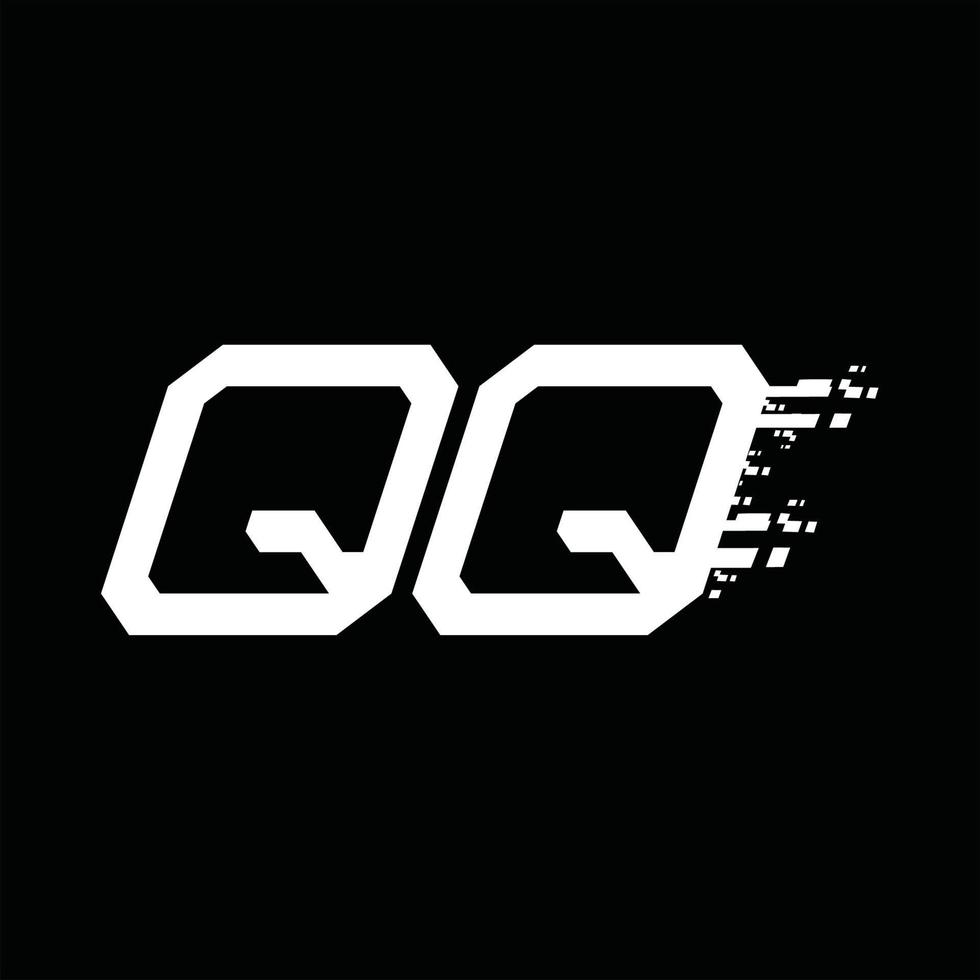 qq logo monogram abstract snelheid technologie ontwerp sjabloon vector