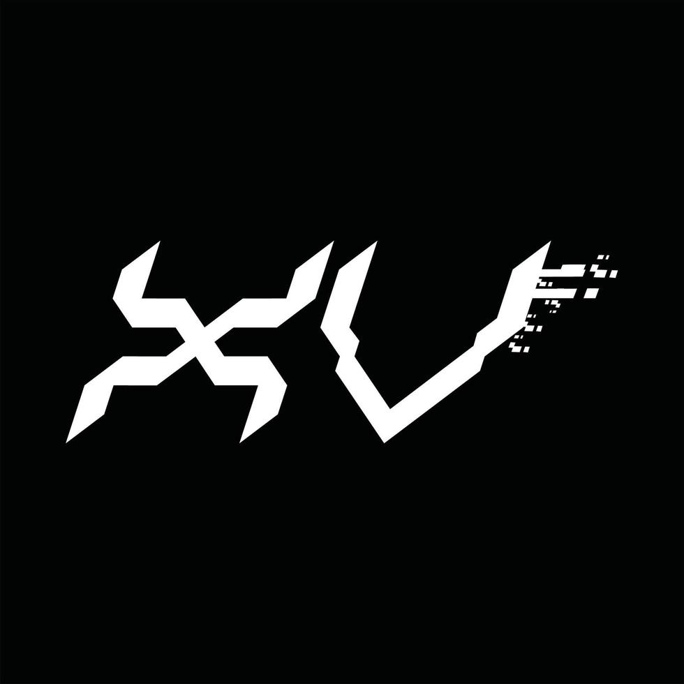 xv logo monogram abstract snelheid technologie ontwerp sjabloon vector