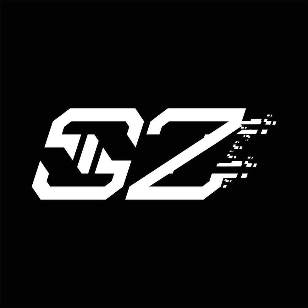 sz logo monogram abstract snelheid technologie ontwerp sjabloon vector