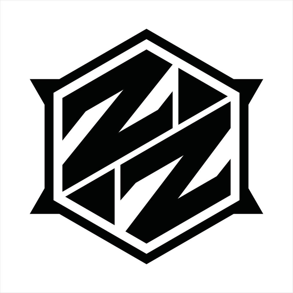 zz logo monogram ontwerp sjabloon vector
