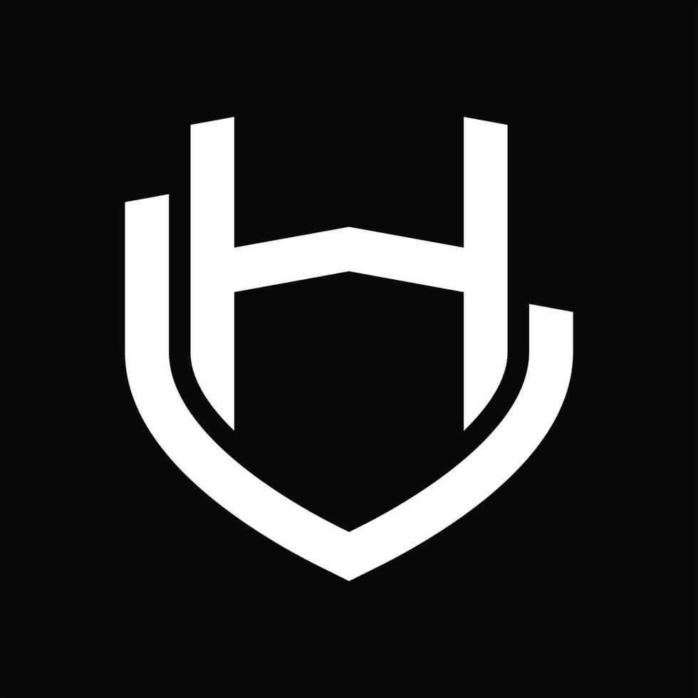 hl logo monogram wijnoogst ontwerp sjabloon vector
