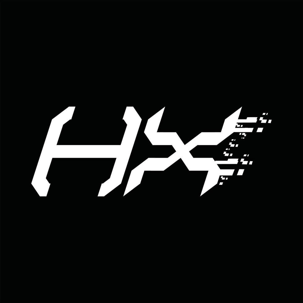 hx logo monogram abstract snelheid technologie ontwerp sjabloon vector