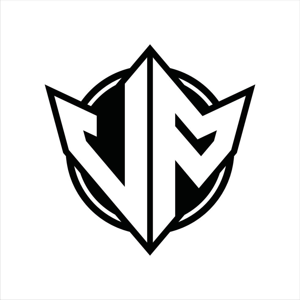 jp logo monogram ontwerp sjabloon vector