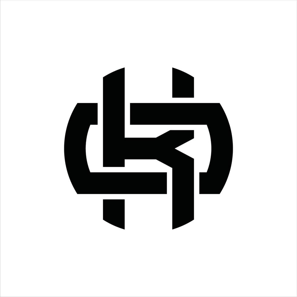 ko logo monogram ontwerp sjabloon vector