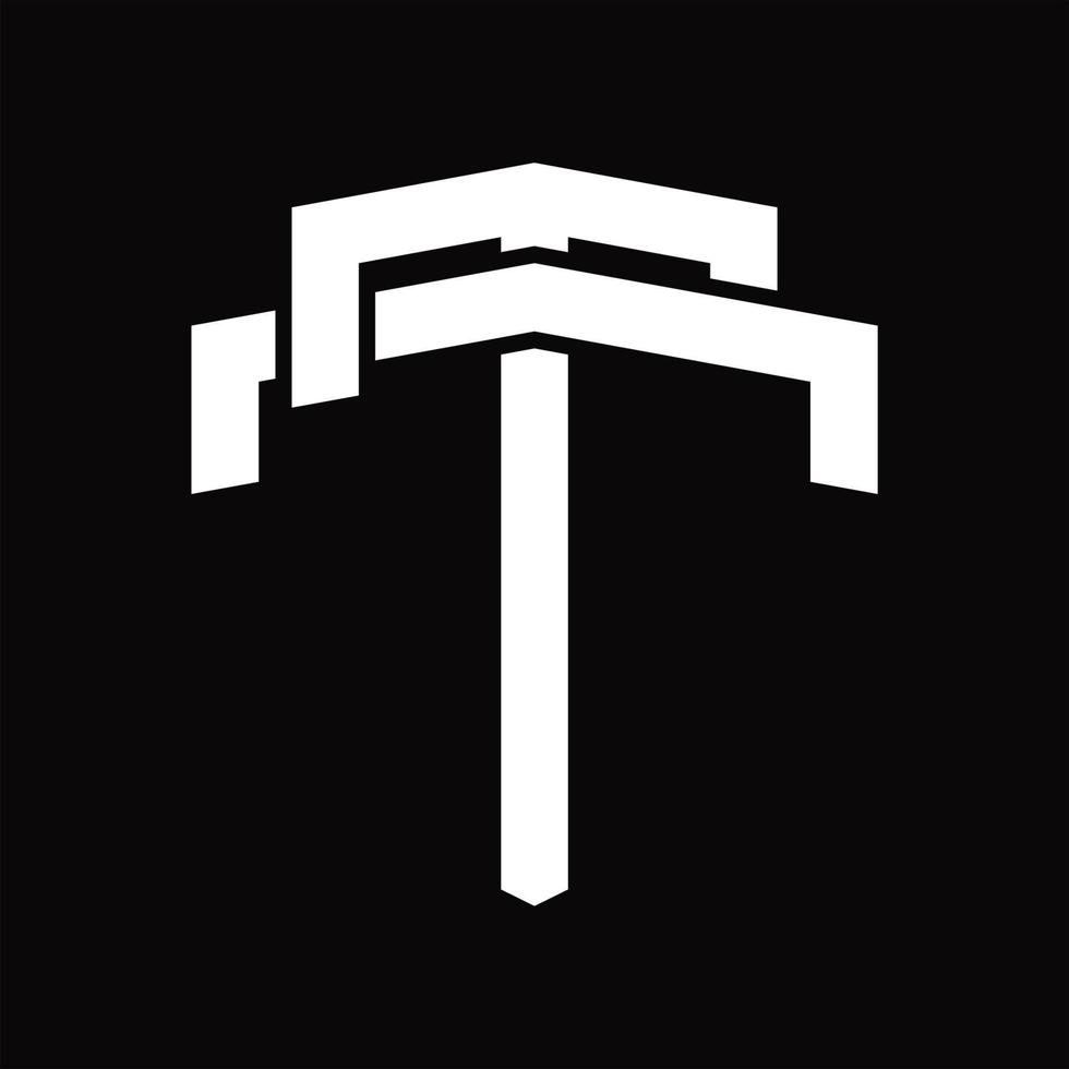 tt logo monogram wijnoogst ontwerp sjabloon vector