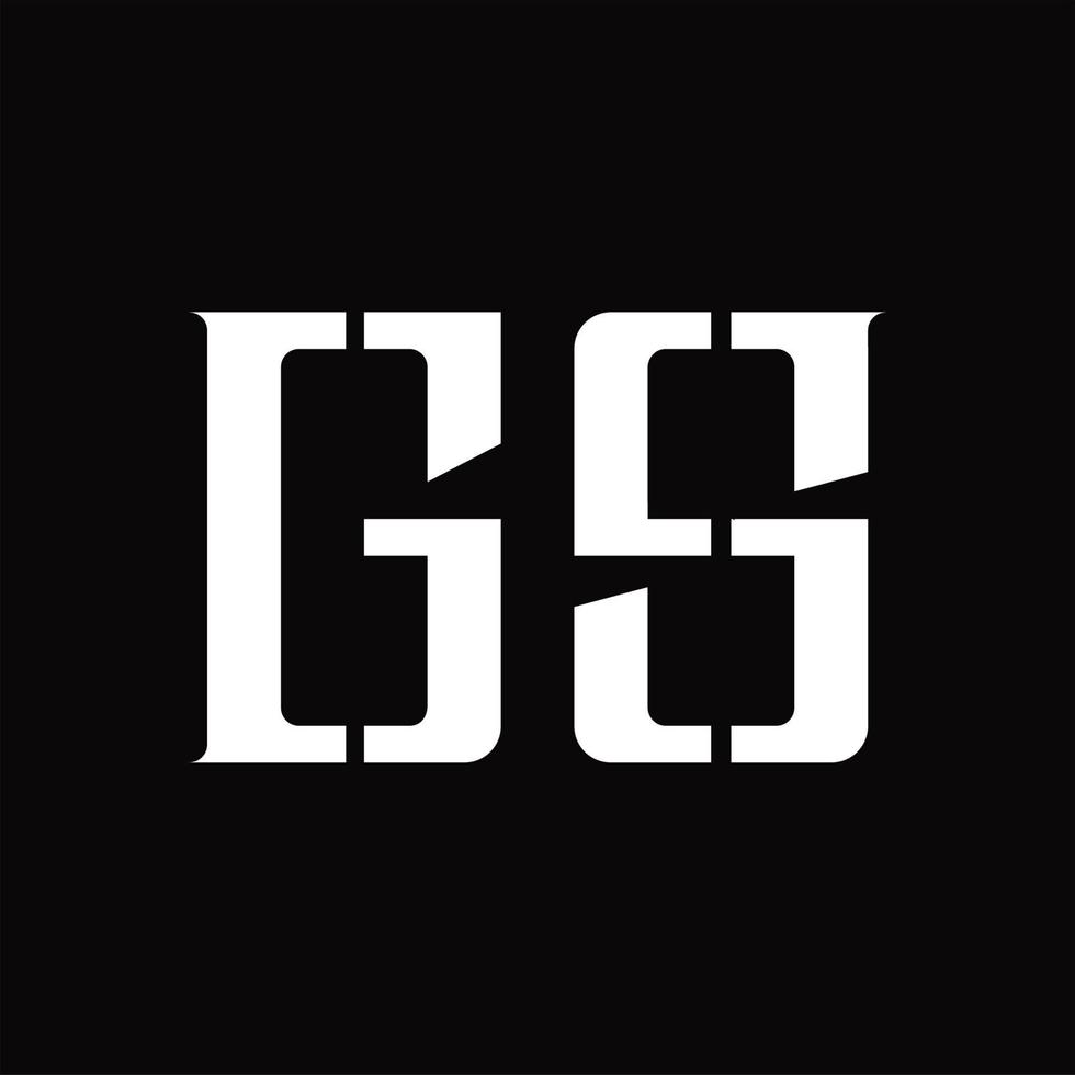 gs logo monogram met midden- plak ontwerp sjabloon vector