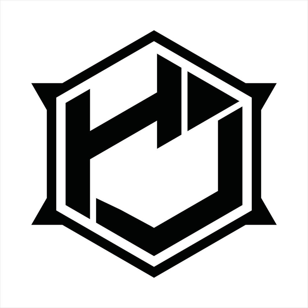 hj logo monogram ontwerp sjabloon vector