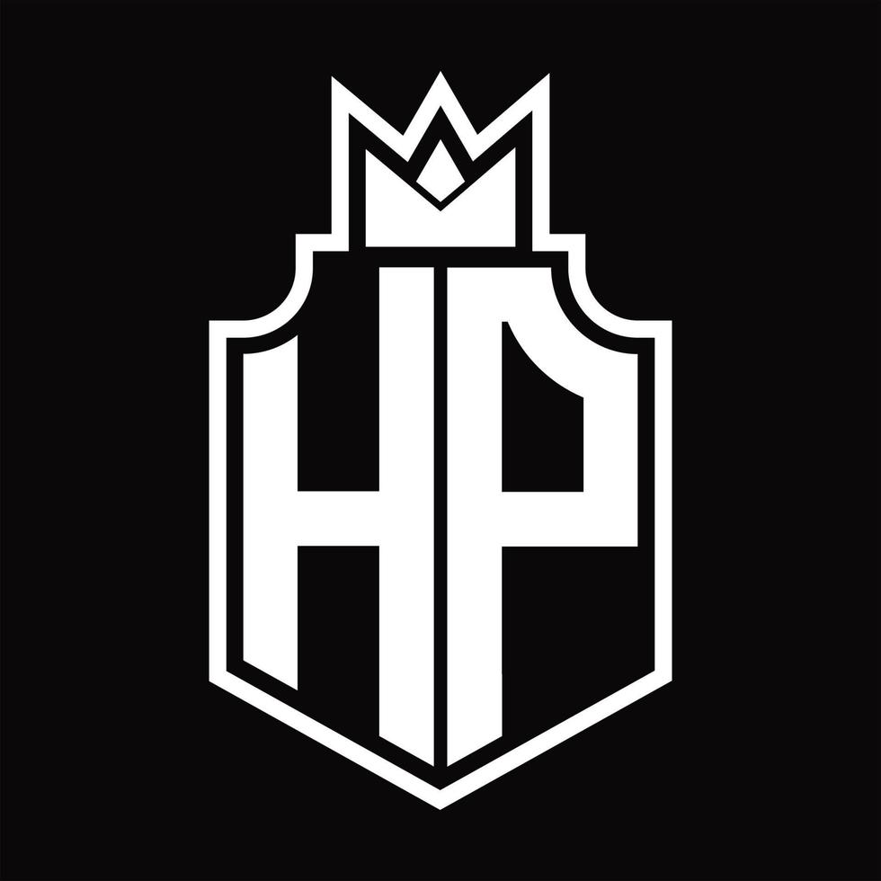 hp logo monogram ontwerp sjabloon vector