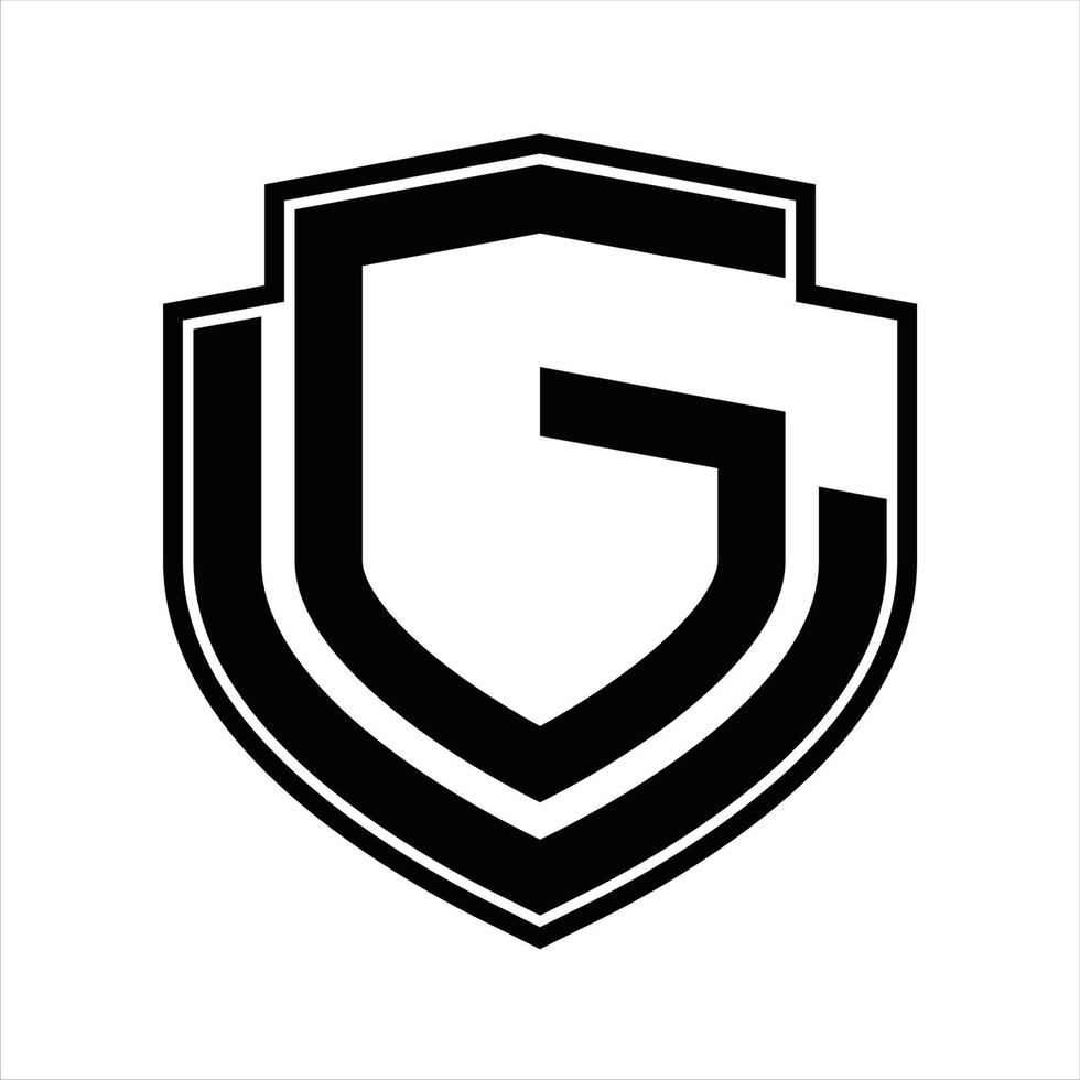 gl logo monogram wijnoogst ontwerp sjabloon vector