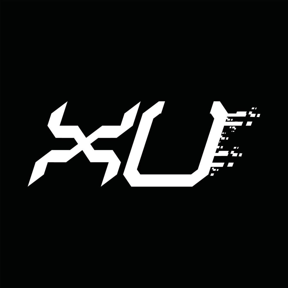 xu logo monogram abstract snelheid technologie ontwerp sjabloon vector