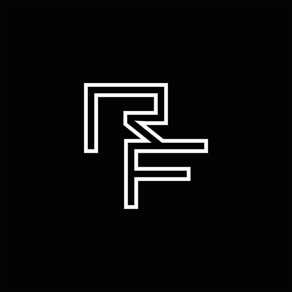 rf logo monogram met lijn stijl ontwerp sjabloon vector