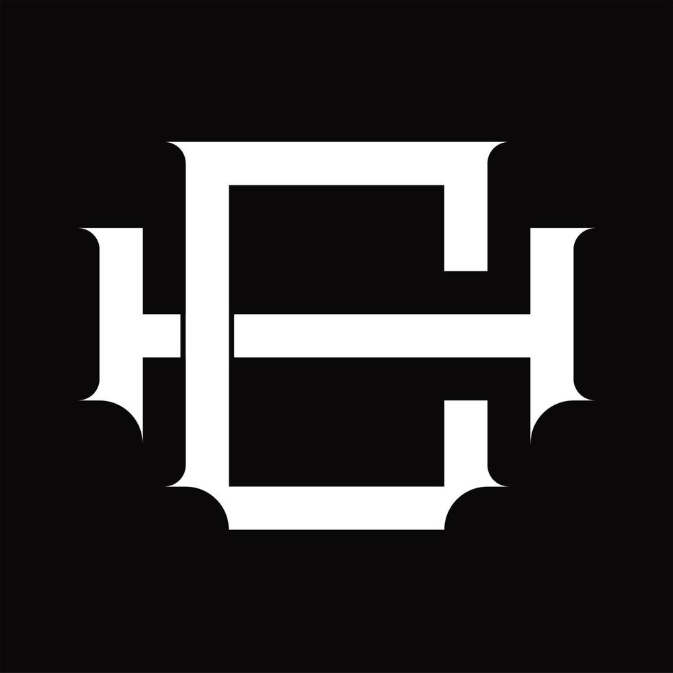 hc logo monogram met wijnoogst overlappende gekoppeld stijl ontwerp sjabloon vector