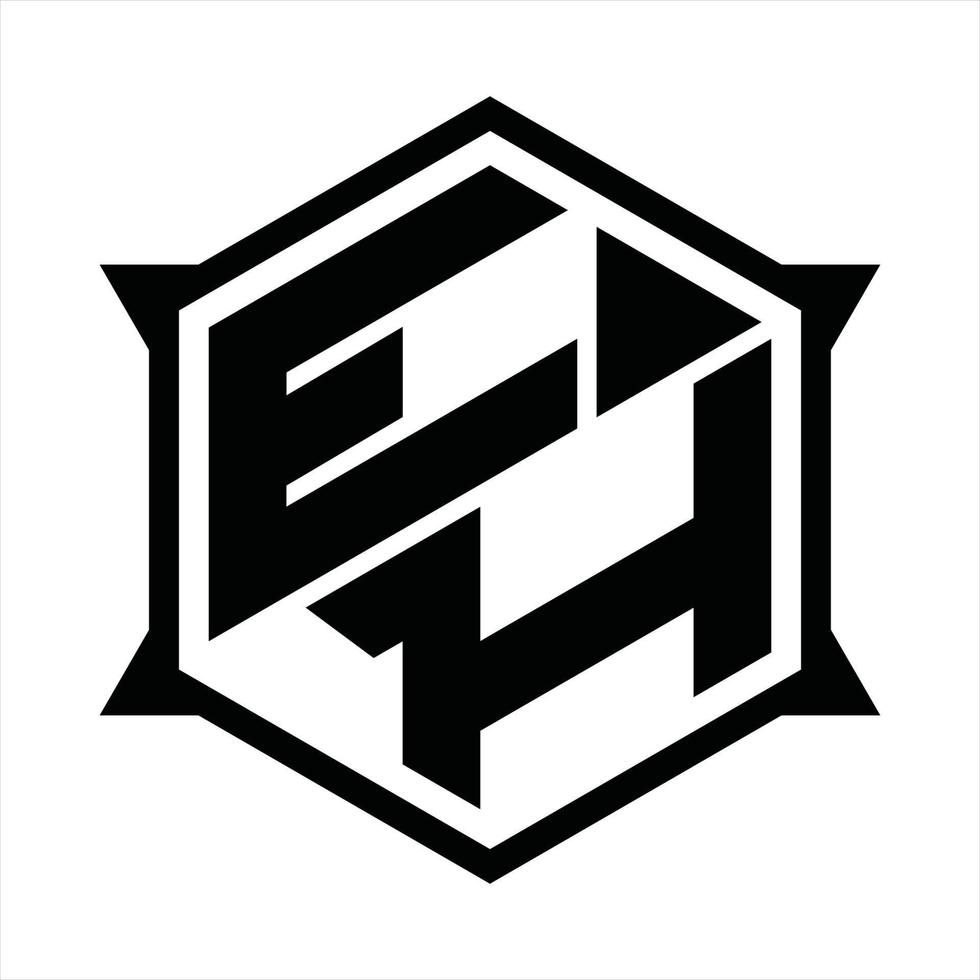 eh logo monogram ontwerp sjabloon vector