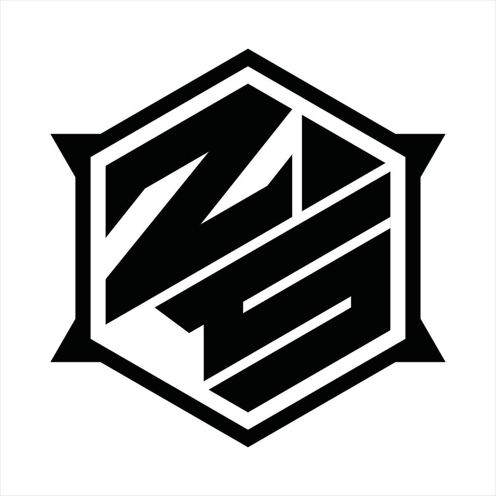 zs logo monogram ontwerp sjabloon vector