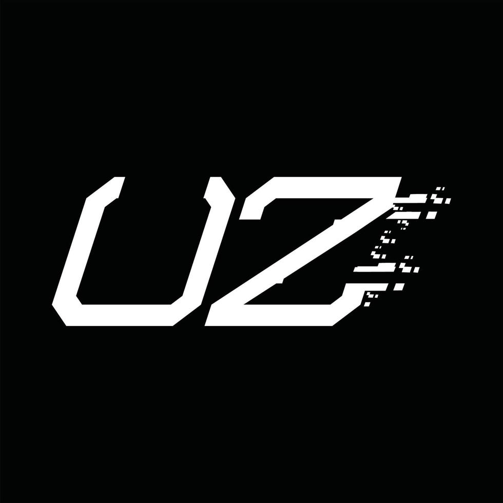 uz logo monogram abstract snelheid technologie ontwerp sjabloon vector