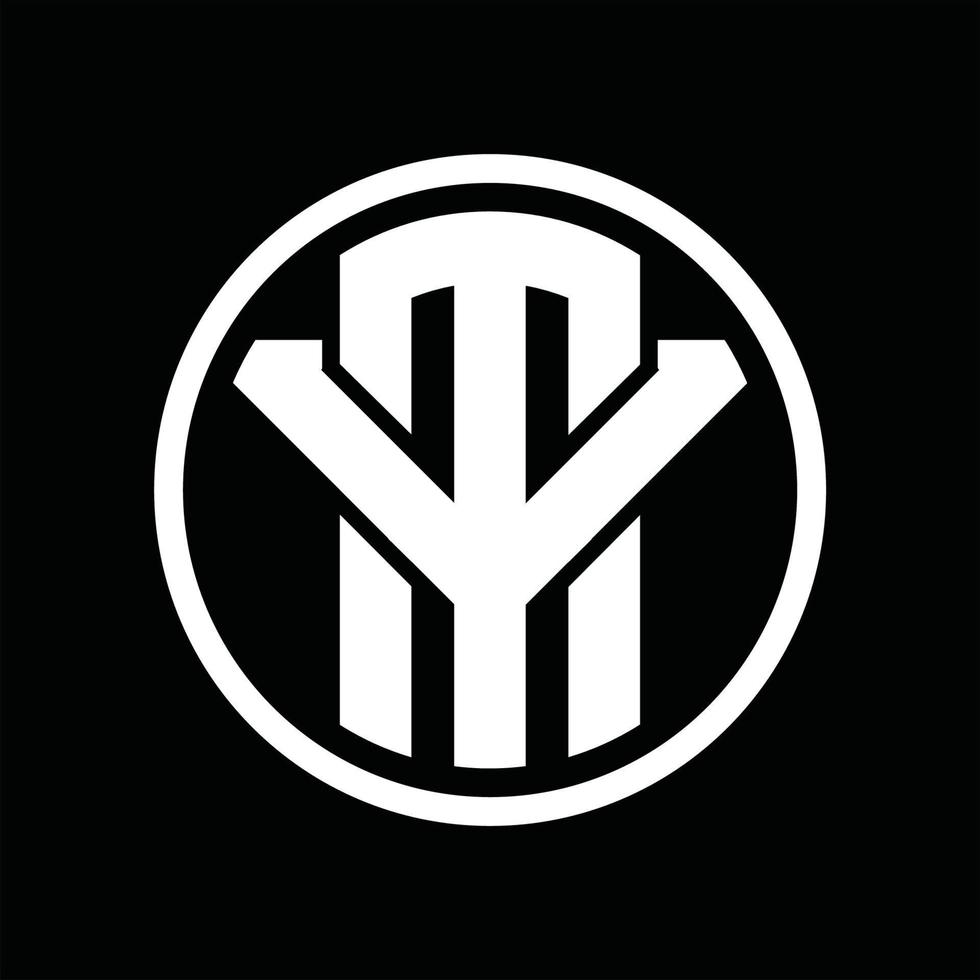mv logo monogram ontwerp sjabloon vector