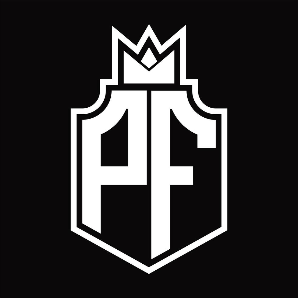 pf logo monogram ontwerp sjabloon vector