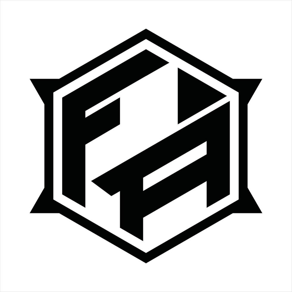fa logo monogram ontwerp sjabloon vector