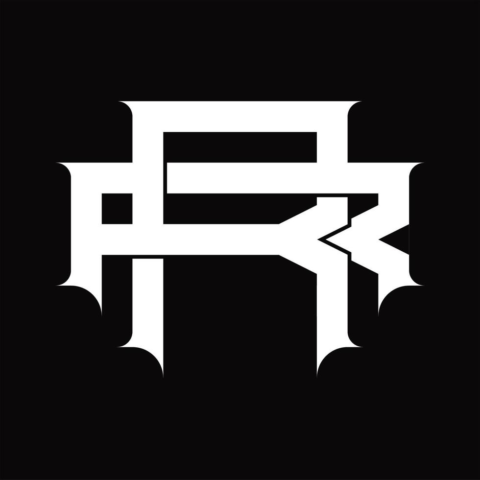 rr logo monogram met wijnoogst overlappende gekoppeld stijl ontwerp sjabloon vector
