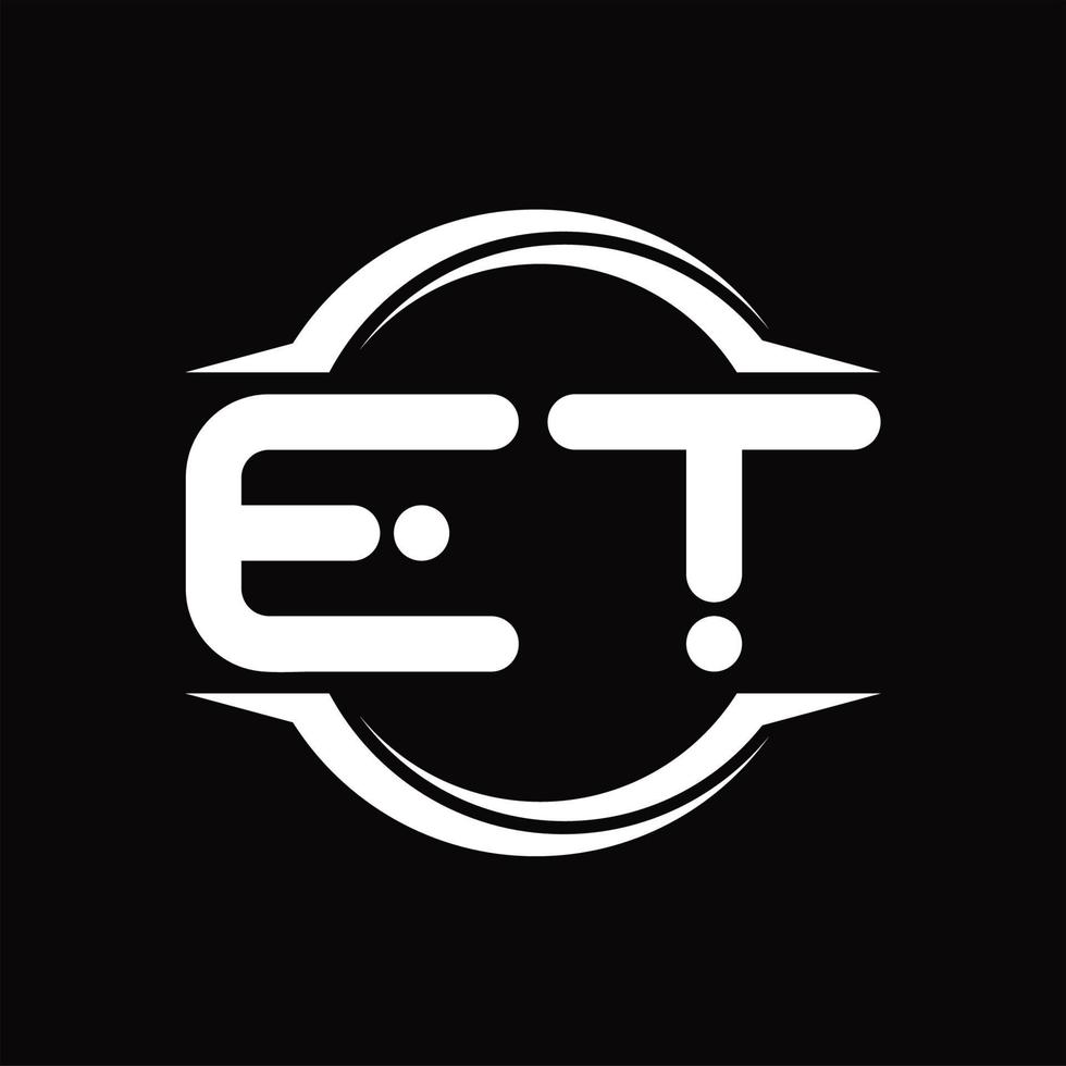 et logo monogram met cirkel afgeronde plak vorm ontwerp sjabloon vector