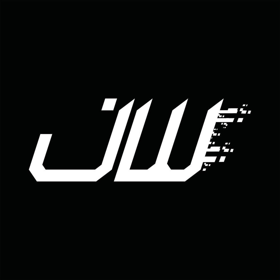 jw logo monogram abstract snelheid technologie ontwerp sjabloon vector