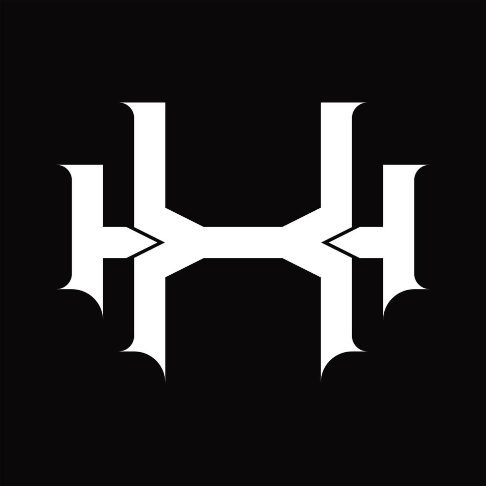 hx logo monogram met wijnoogst overlappende gekoppeld stijl ontwerp sjabloon vector