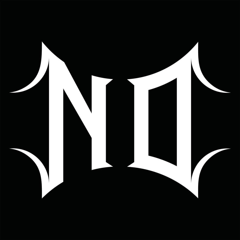 nd logo monogram met abstract vorm ontwerp sjabloon vector