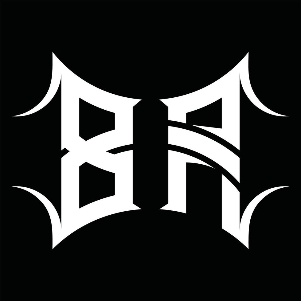 ba logo monogram met abstract vorm ontwerp sjabloon vector