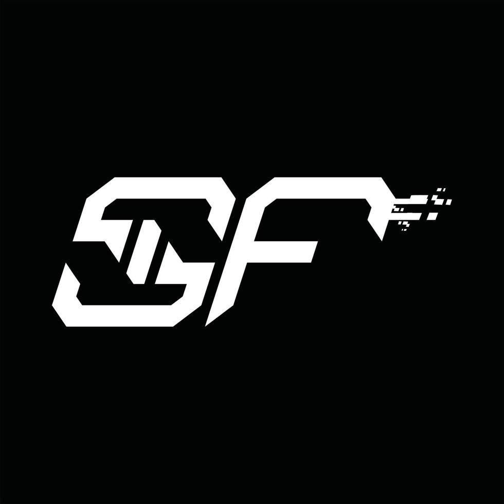 sf logo monogram abstract snelheid technologie ontwerp sjabloon vector
