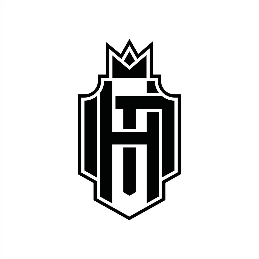 hm logo monogram ontwerp sjabloon vector