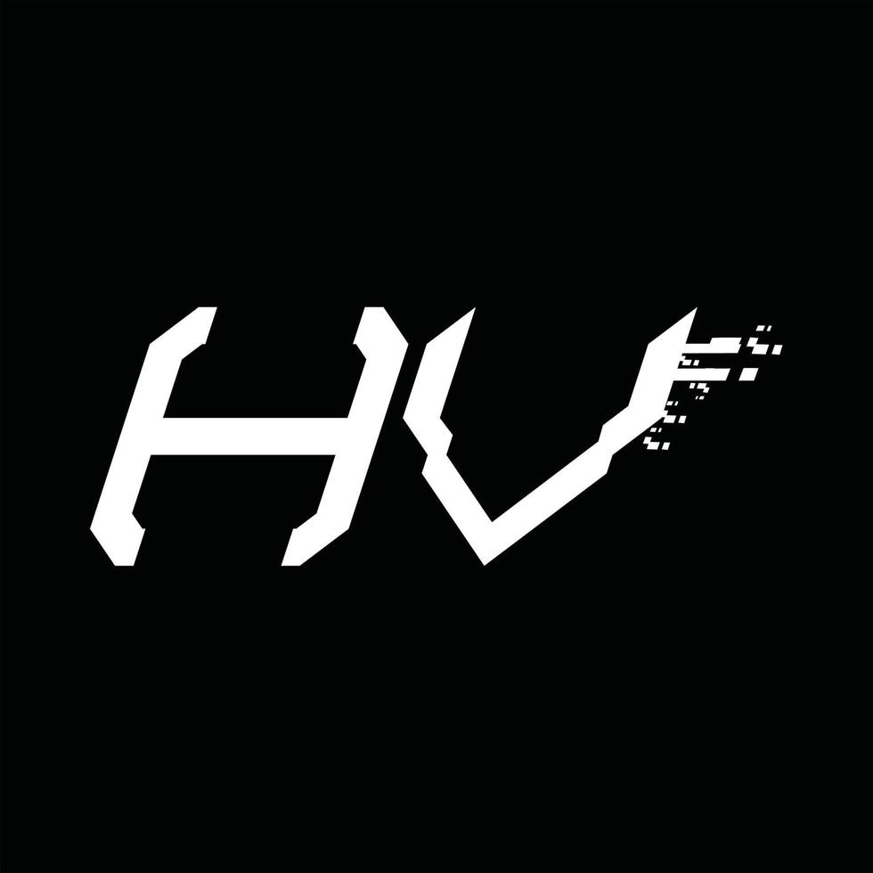 hv logo monogram abstract snelheid technologie ontwerp sjabloon vector