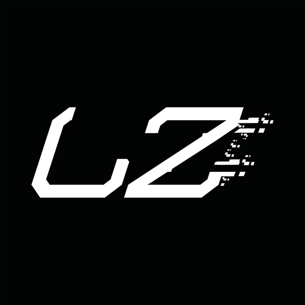 lz logo monogram abstract snelheid technologie ontwerp sjabloon vector