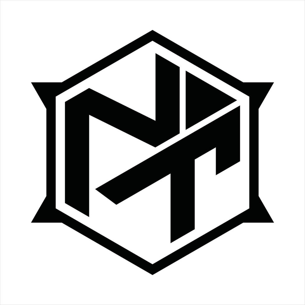 nt logo monogram ontwerp sjabloon vector