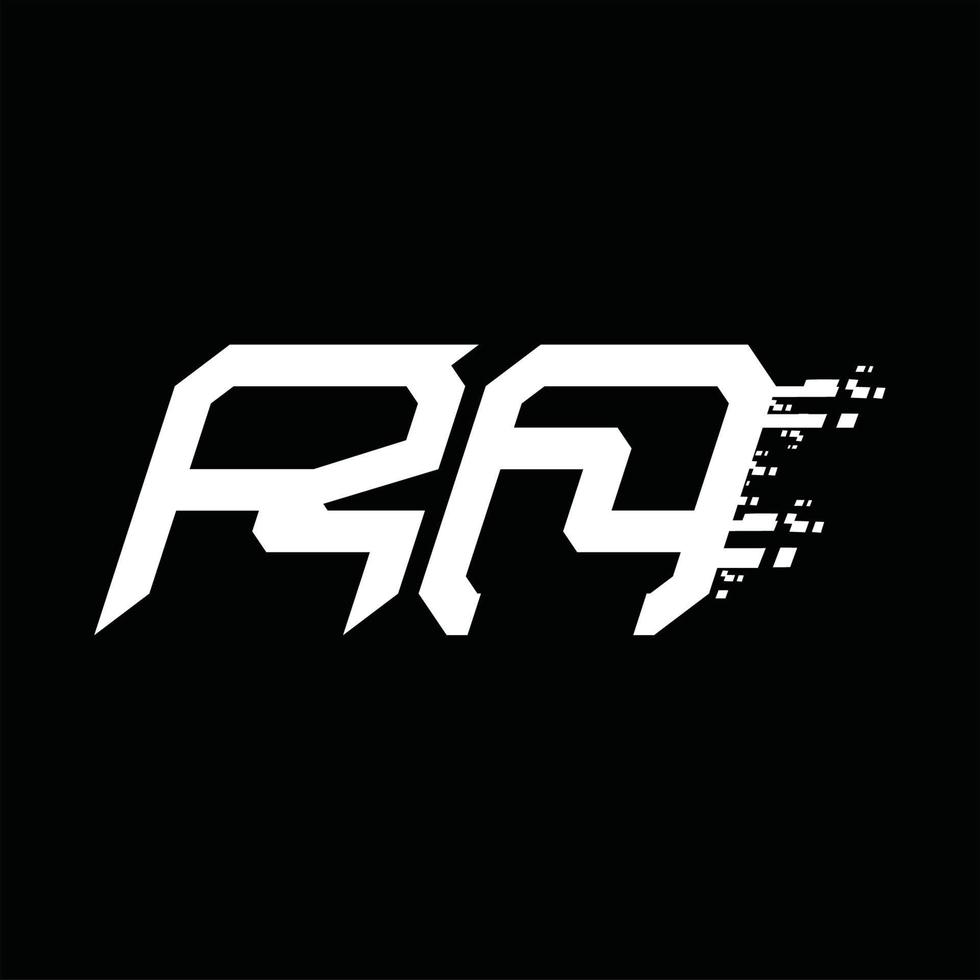 ra logo monogram abstract snelheid technologie ontwerp sjabloon vector