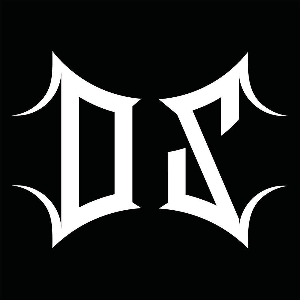 dz logo monogram met abstract vorm ontwerp sjabloon vector