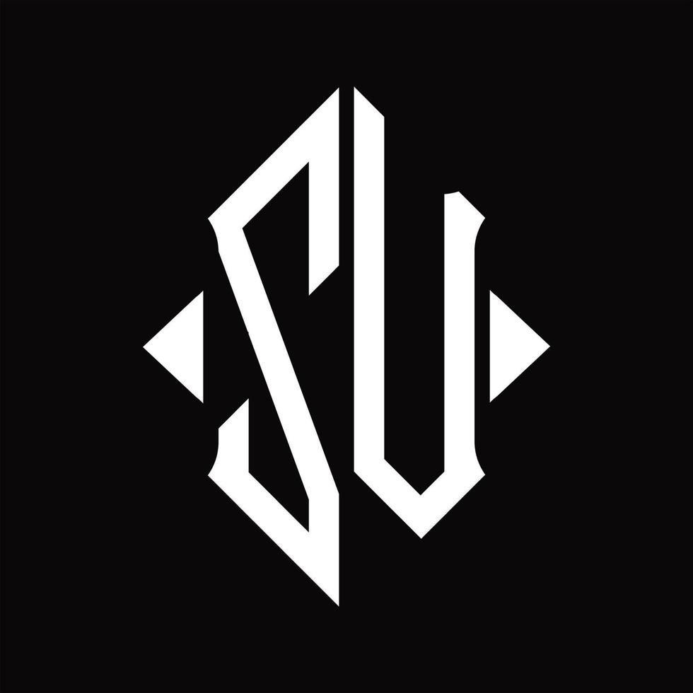 zv logo monogram met schild vorm geïsoleerd ontwerp sjabloon vector