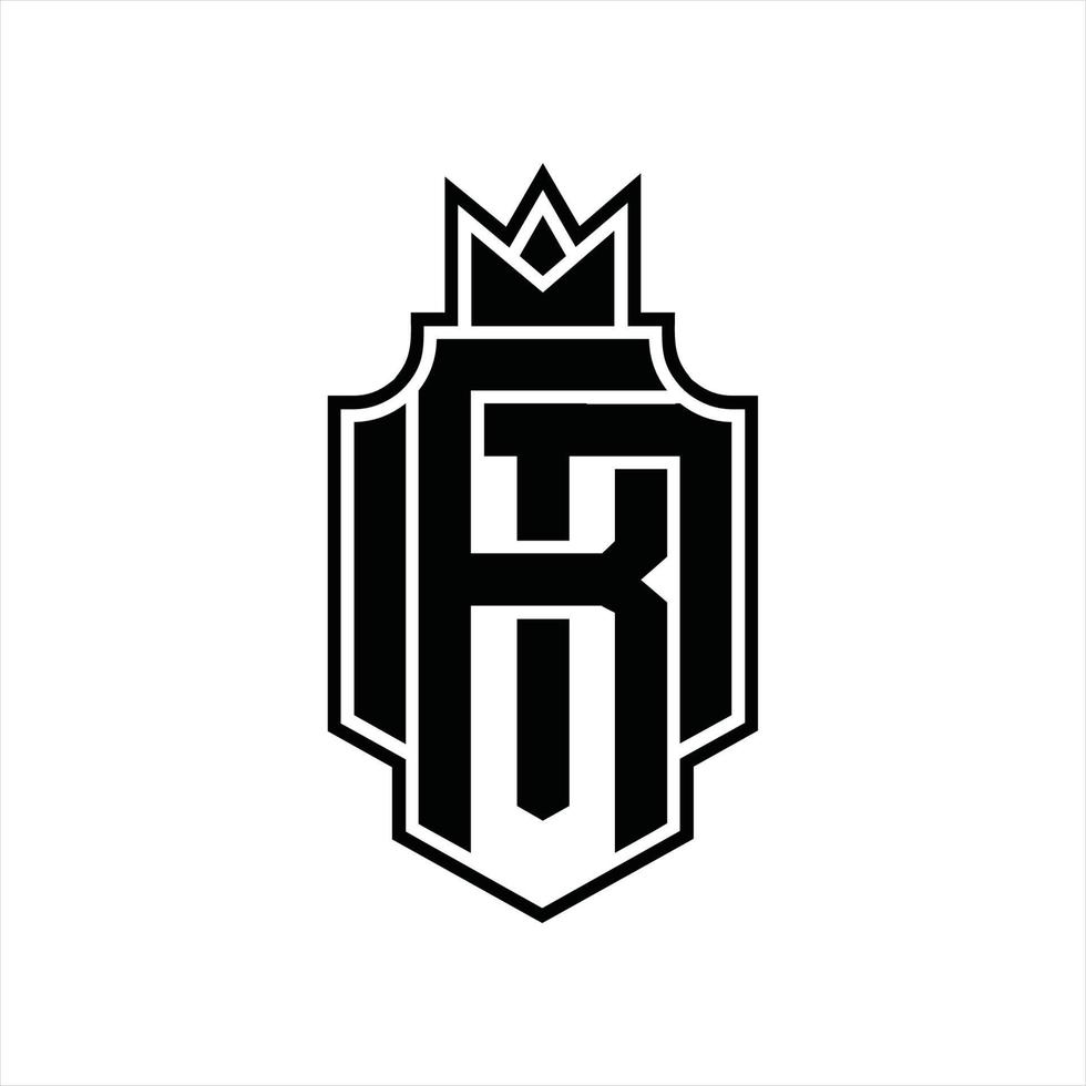 rm logo monogram ontwerp sjabloon vector