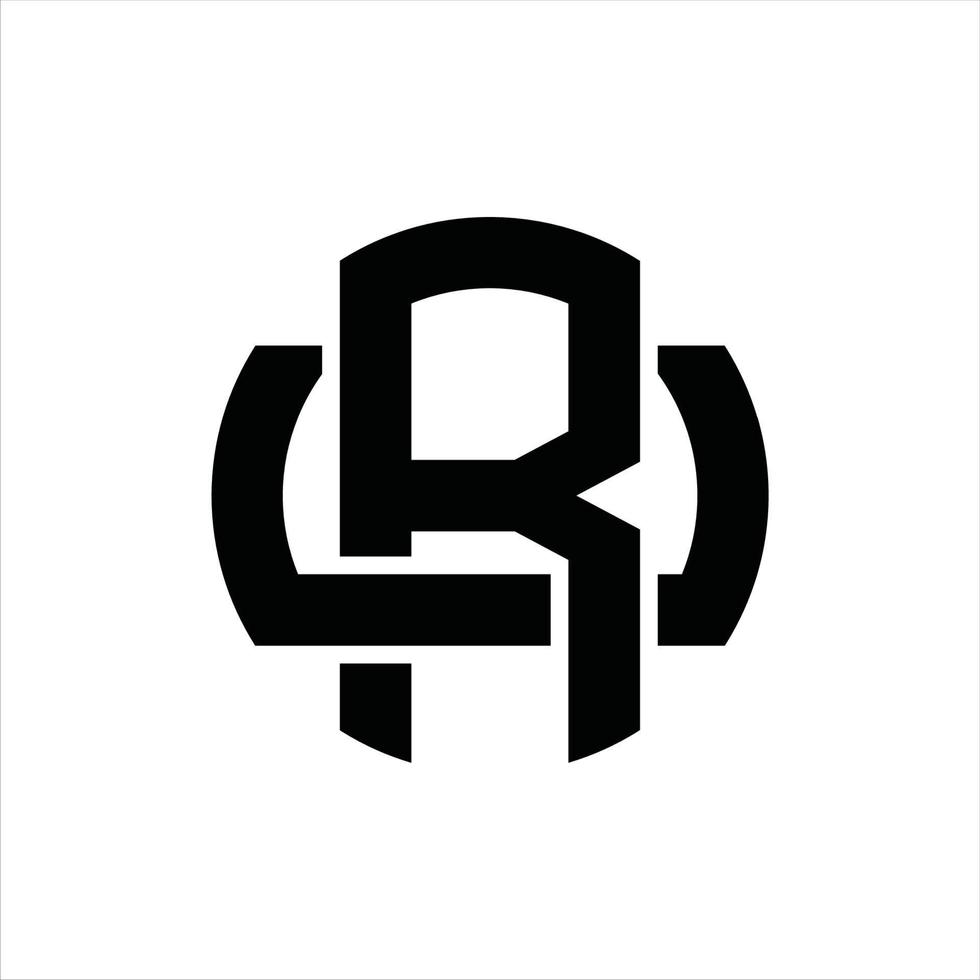 ru logo monogram ontwerp sjabloon vector