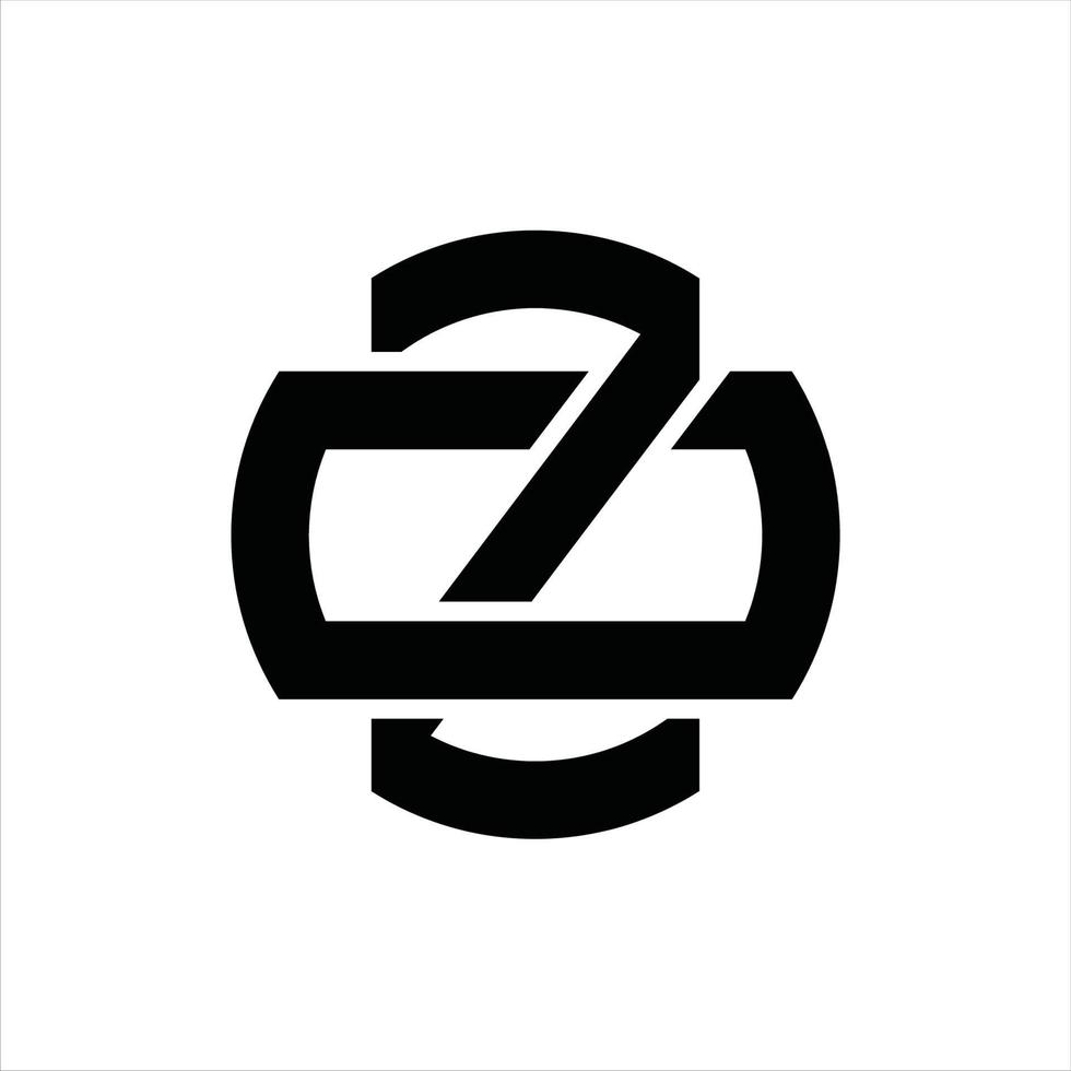 zo logo monogram ontwerp sjabloon vector