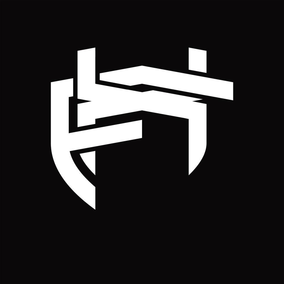xf logo monogram wijnoogst ontwerp sjabloon vector