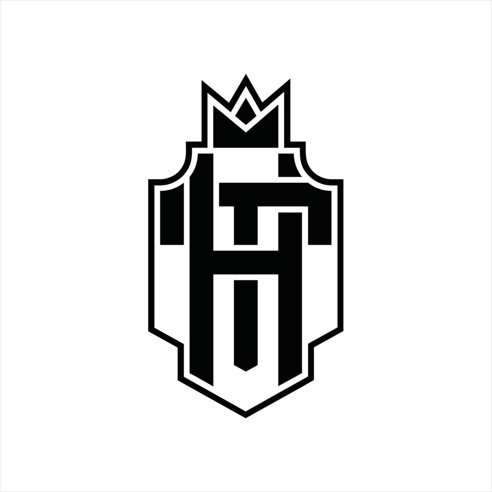 ht logo monogram ontwerp sjabloon vector