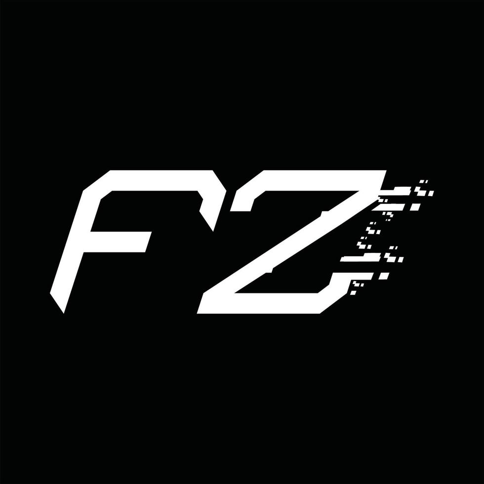fz logo monogram abstract snelheid technologie ontwerp sjabloon vector