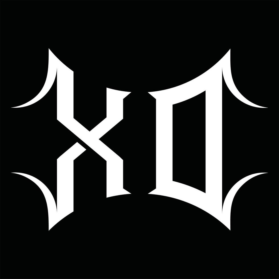 xd logo monogram met abstract vorm ontwerp sjabloon vector