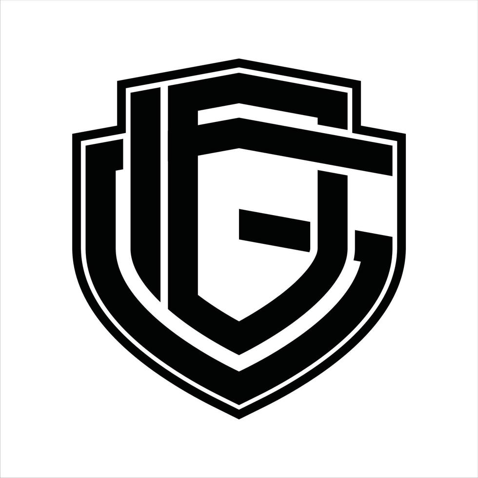 dg logo monogram wijnoogst ontwerp sjabloon vector